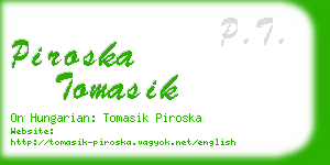 piroska tomasik business card